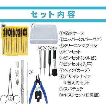 プラモデル　模型工具　セット　引退 Amazon | Cali&Brita 【2024改定モデル】 1ランク上の工具セット